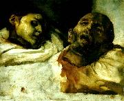 Theodore   Gericault de avhuggna huvudena oil painting